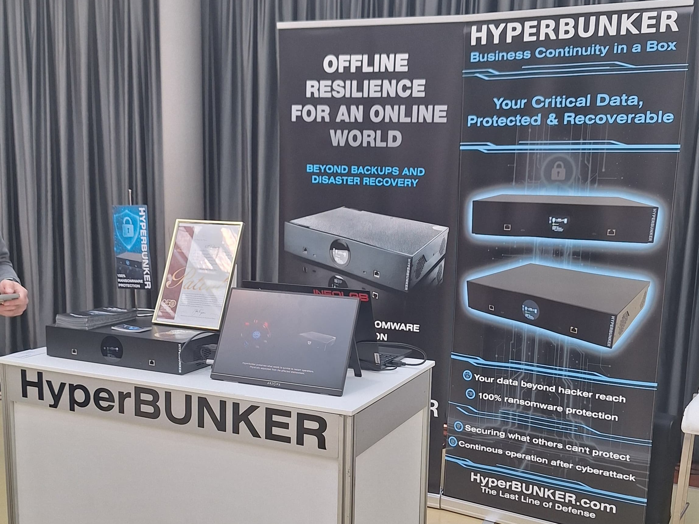 HyperBUNKER booth at the 2026 ICT Security Conference in Linz